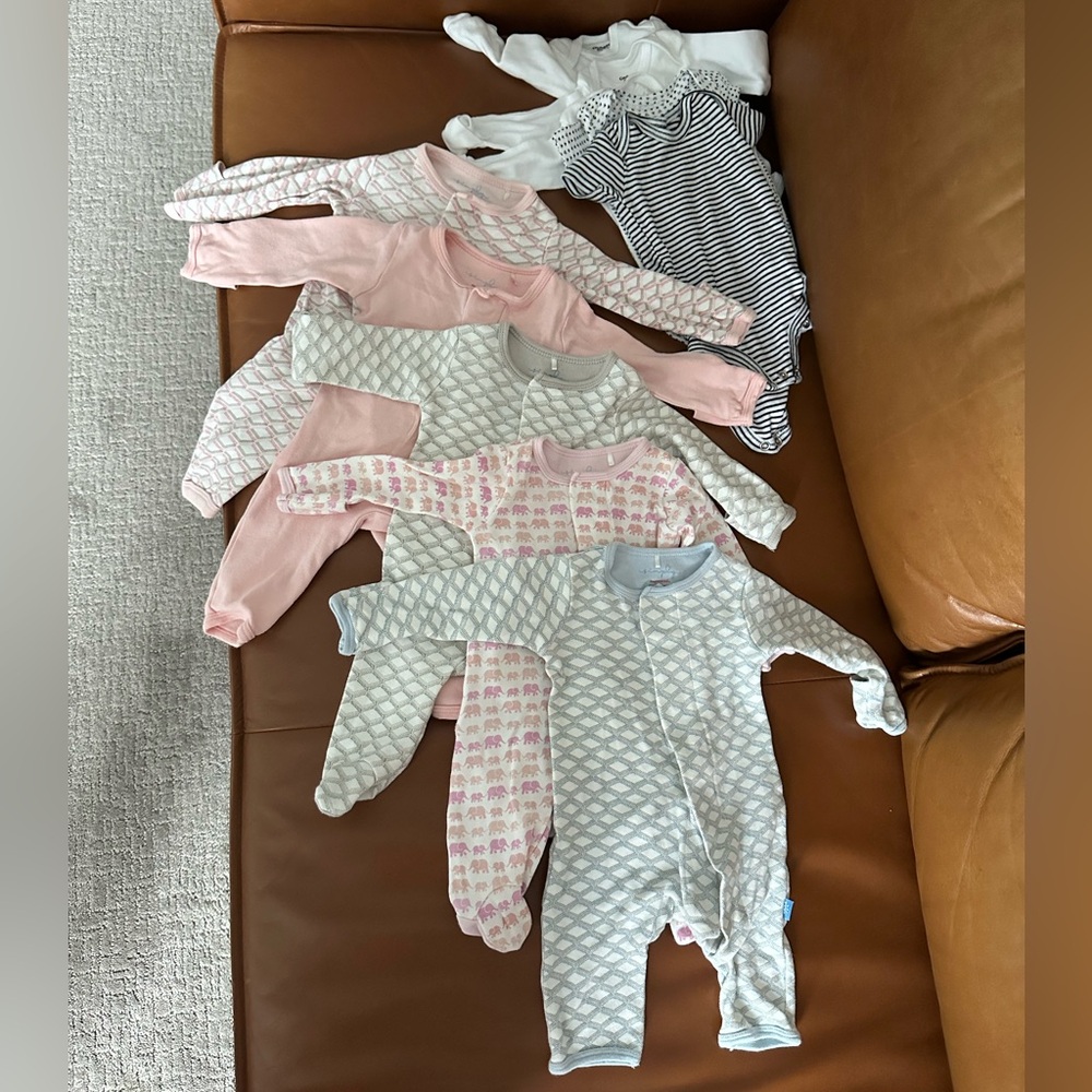 NB Magnetic Me Footies and Onesies Pajama Bundle Lot 10pc